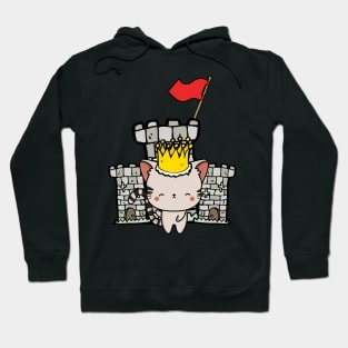 Funny tabby cat is the king of the castle Hoodie